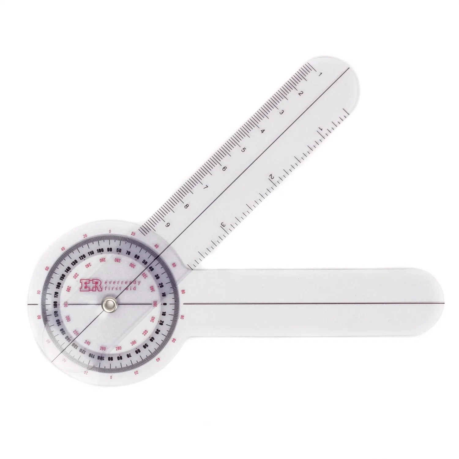 Ever Ready First Aid Plastic 6” Goniometer 360 Degree ISOM