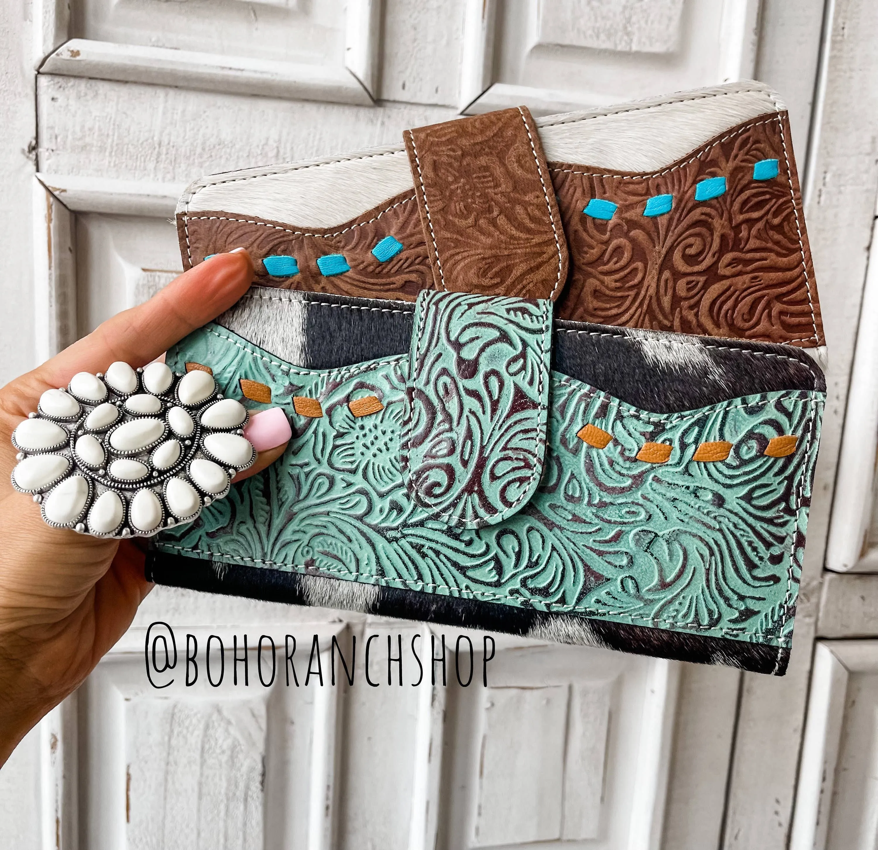 Floral Leather Wallet