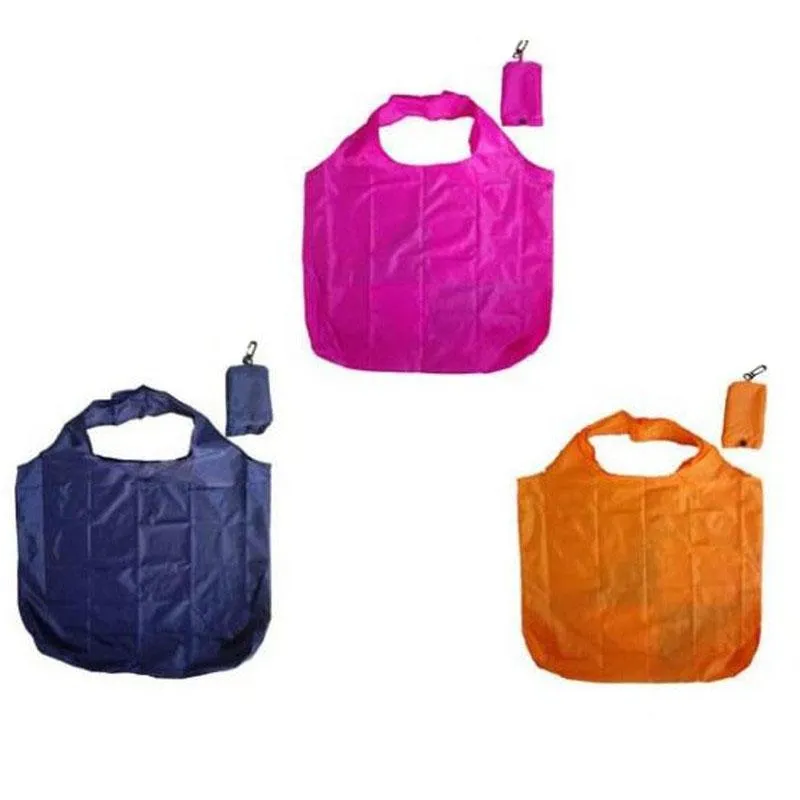 Folding Shopping Bag -Rounded - With Pouch-