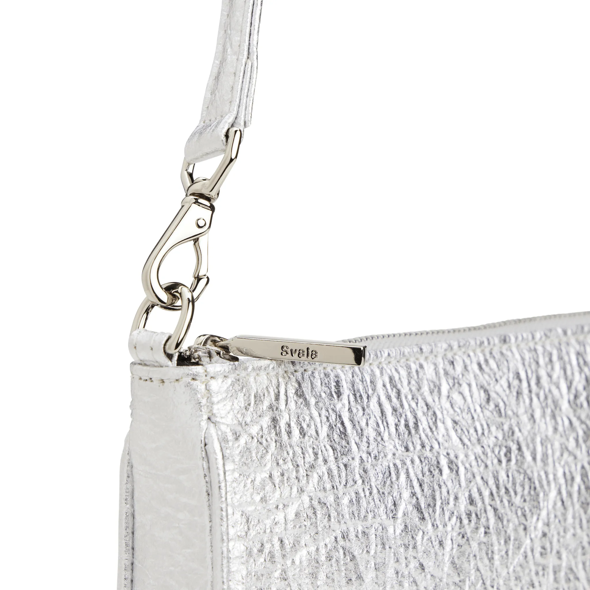 Gaia Piñatex® Vegan Shoulder Bag | Silver