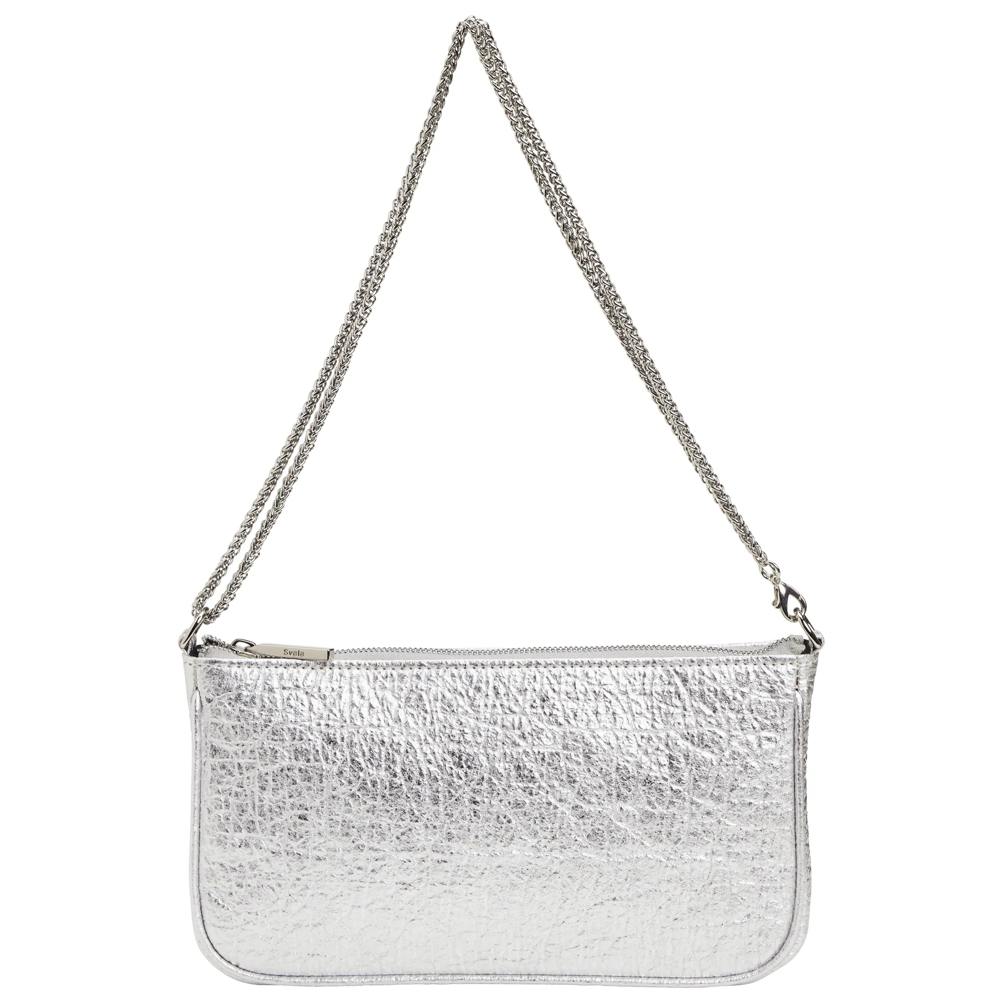 Gaia Piñatex® Vegan Shoulder Bag | Silver