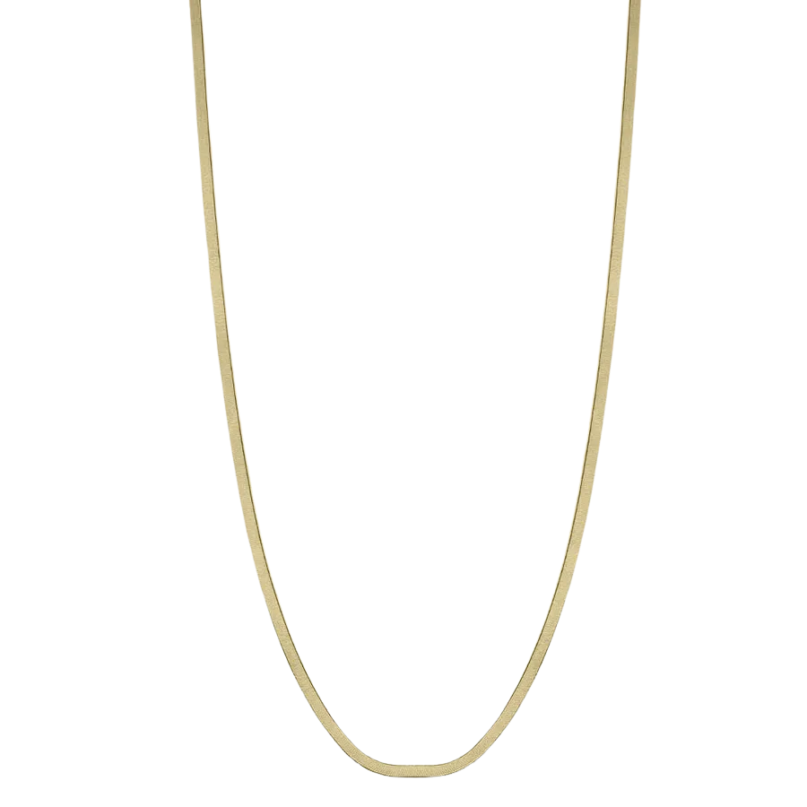 Georgia Herringbone Gold Chain Necklace