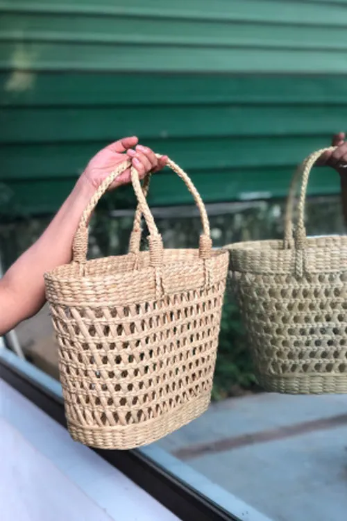 Handcrafted Reed Brunch Tote