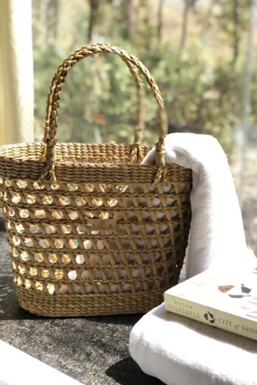 Handcrafted Reed Brunch Tote