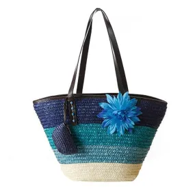 Hawaii Striped Pattern Shoulder Beach Bag