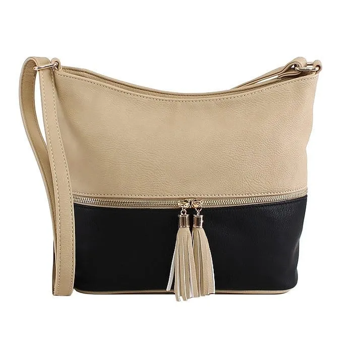 HB3016C Monogrammable Fashion Crossbody Bag With Tassel