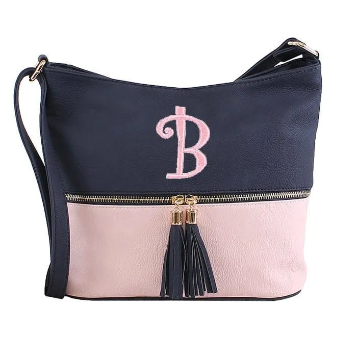 HB3016C Monogrammable Fashion Crossbody Bag With Tassel