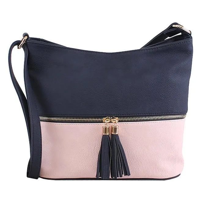 HB3016C Monogrammable Fashion Crossbody Bag With Tassel