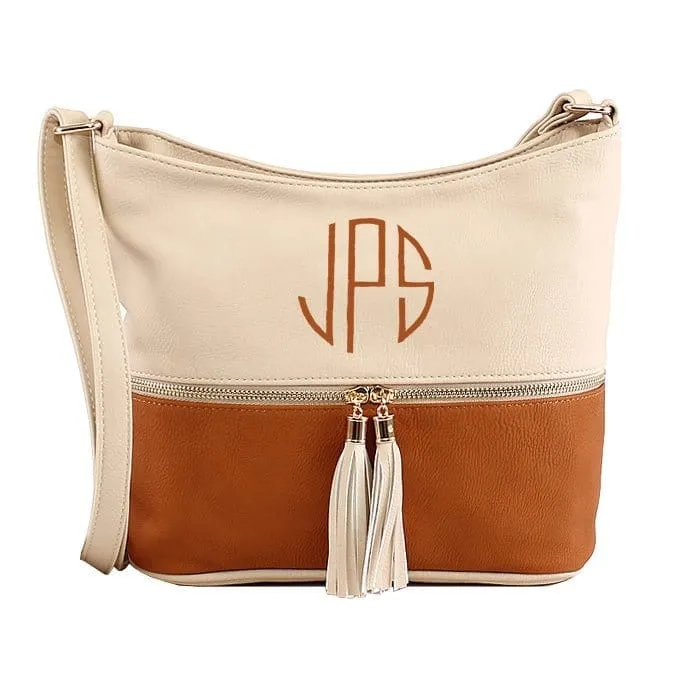 HB3016C Monogrammable Fashion Crossbody Bag With Tassel