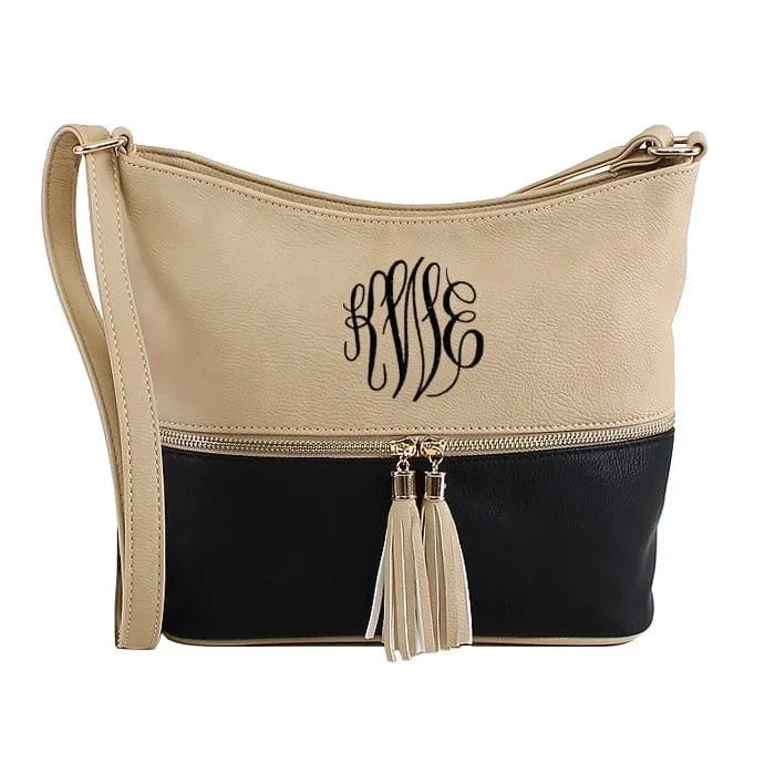 HB3016C Monogrammable Fashion Crossbody Bag With Tassel