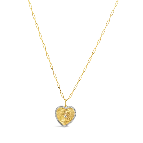 Heart Shaped Pendant with Diamonds