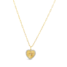 Heart Shaped Pendant with Diamonds