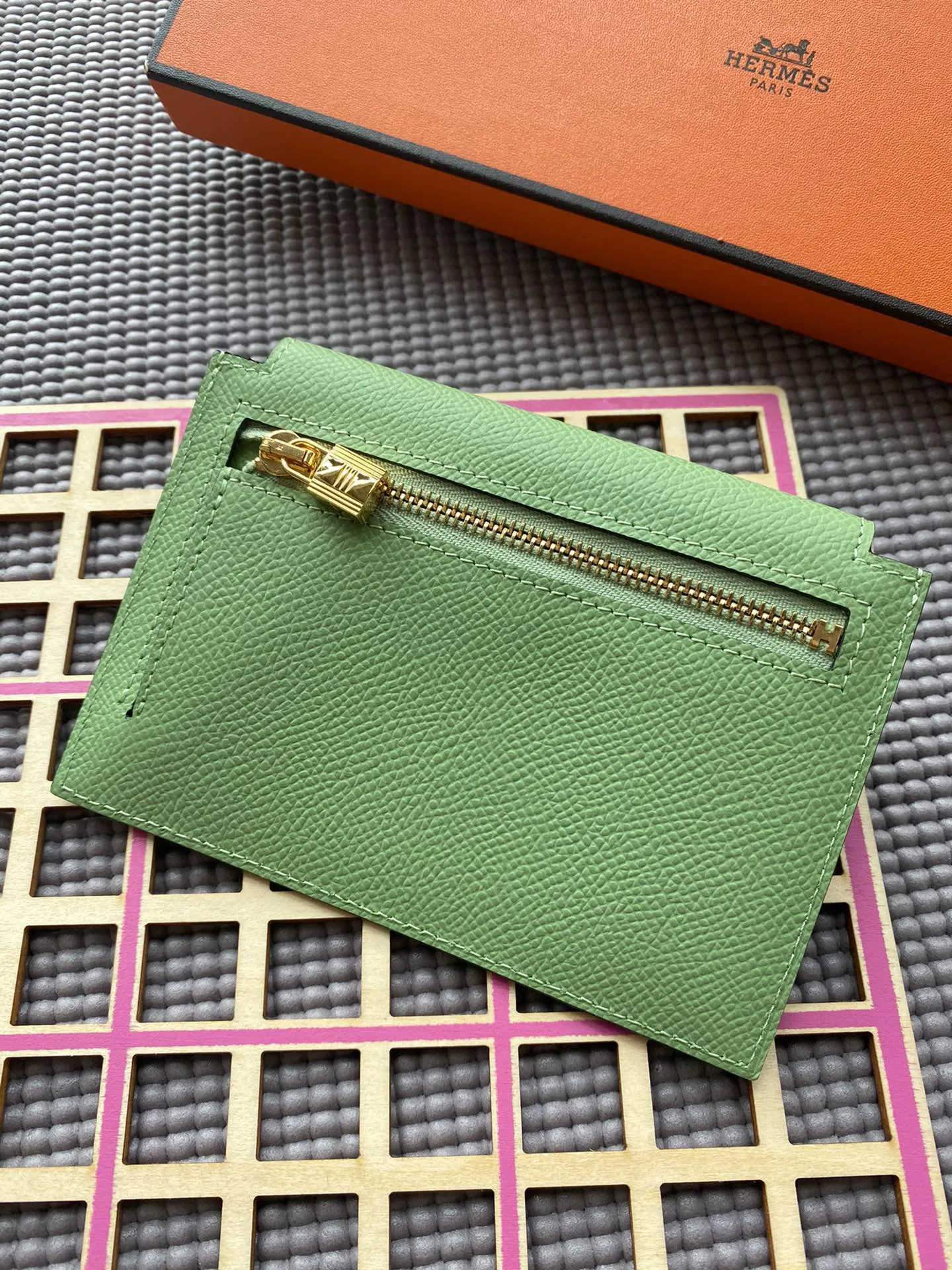 HM Kelly Pocket 13.5 Green Epsom Ghw