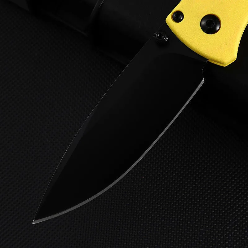 Hot Selling Best S30V Steel Red Yellow Plastic Handle Folding Outdoor Knives Camping Manual Pocket Edc Knife With Nylon Bag