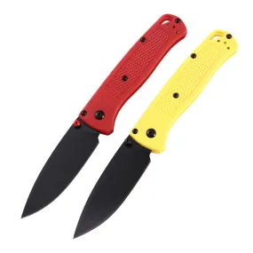 Hot Selling Best S30V Steel Red Yellow Plastic Handle Folding Outdoor Knives Camping Manual Pocket Edc Knife With Nylon Bag