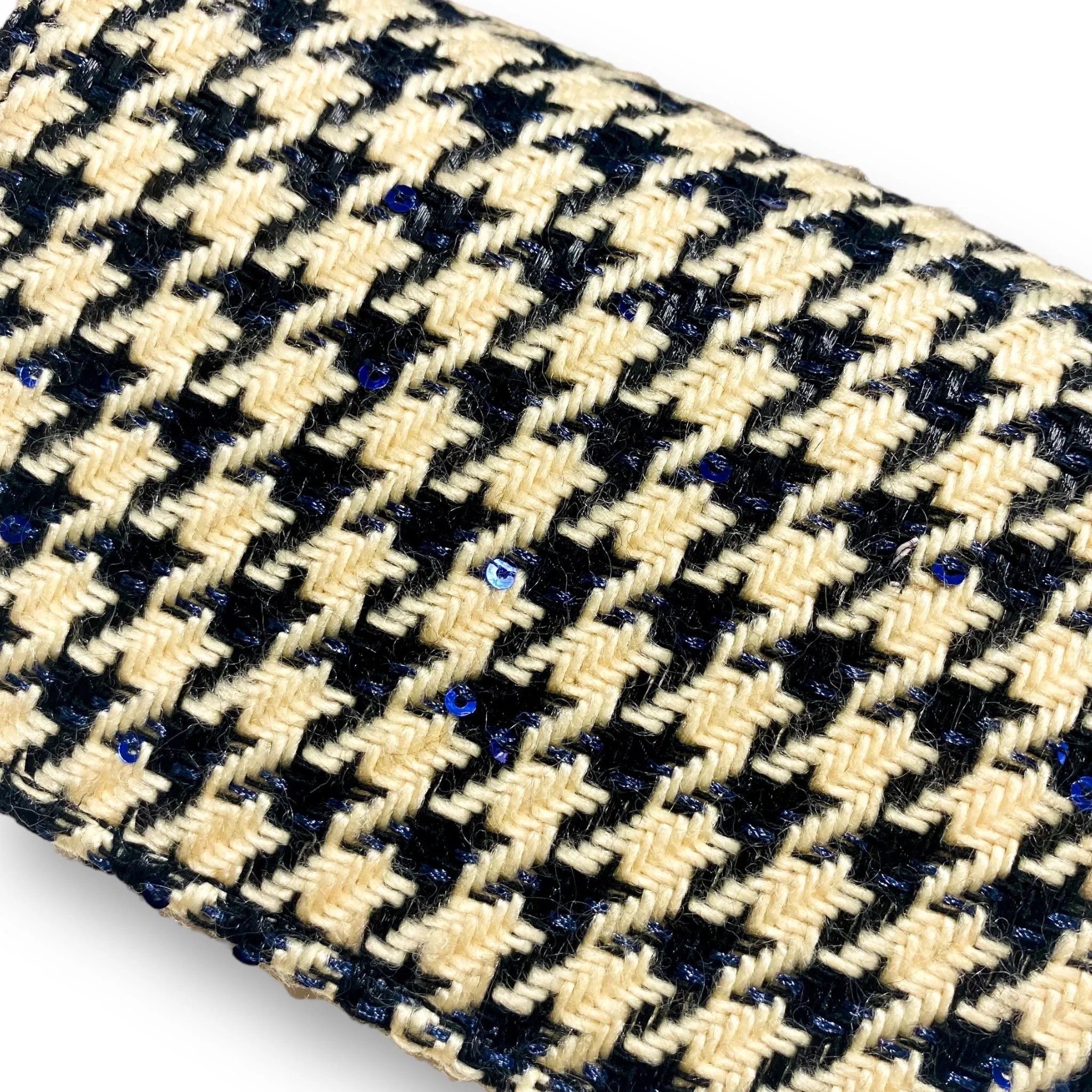 Houndstooth Purse - BLUE/BEIGE