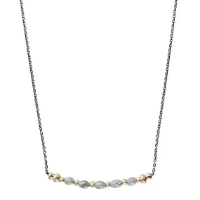 J & I Petite Spirited Grey Diamond Necklace