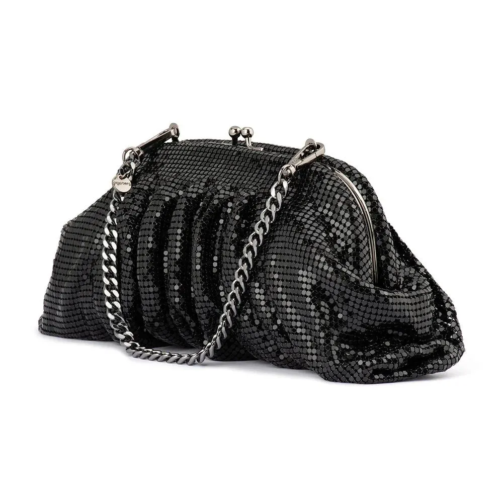 Jazz Mesh Clutch in Black