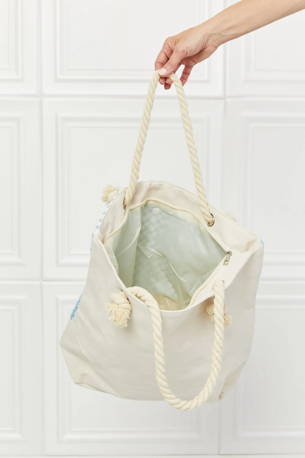 Justin Taylor Picnic Date Tassle Tote Bag