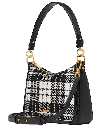 Kate Spade New York Hudson Posh Plaid Jacquard Medium Convertible Crossbody