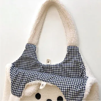 Kawaii Fluffy Pup Tote Bag - Kawaii Bag