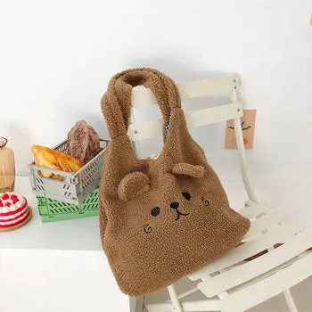 Kawaii Fluffy Pup Tote Bag - Kawaii Bag