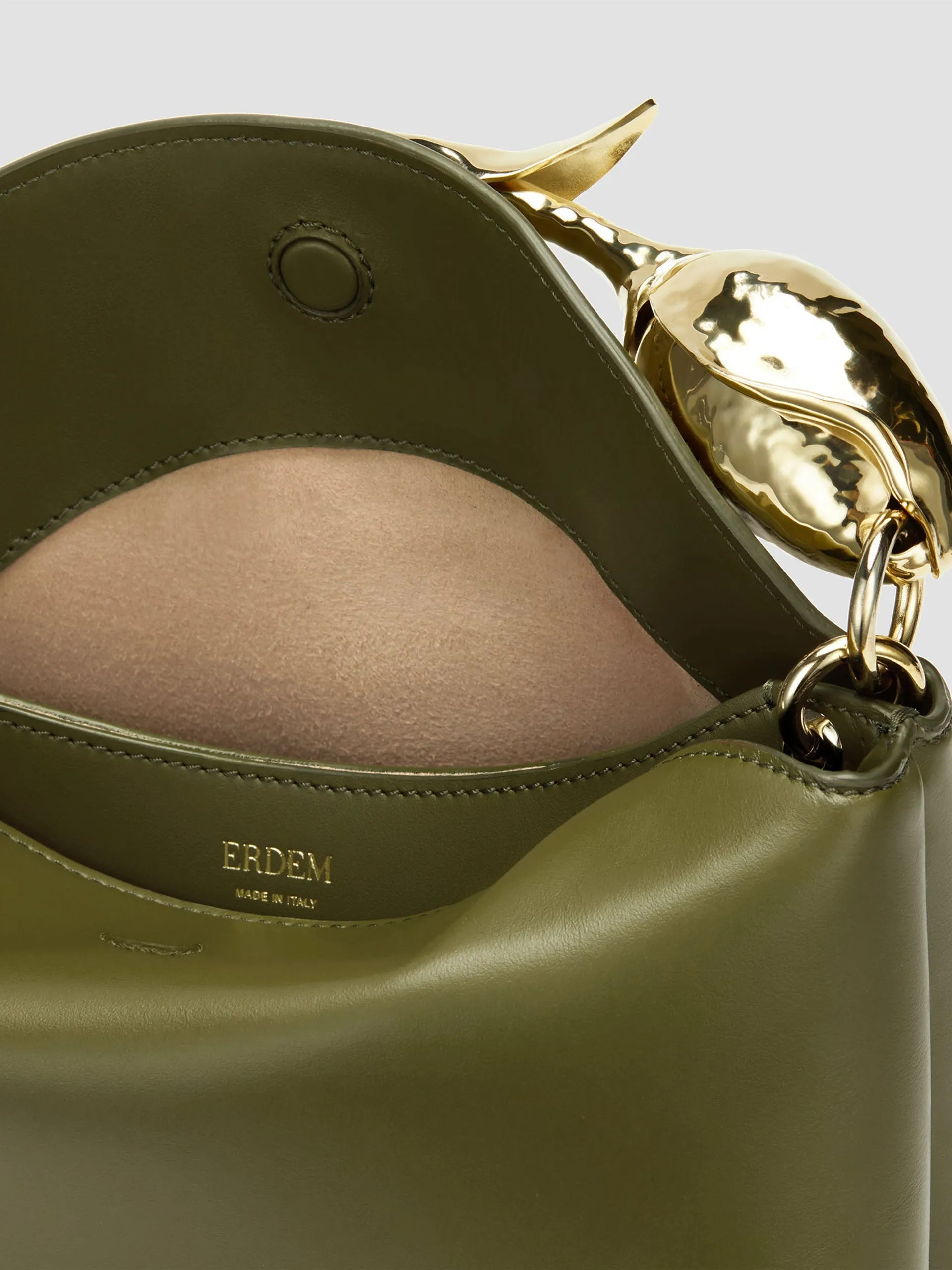 Khaki midi bloom bag