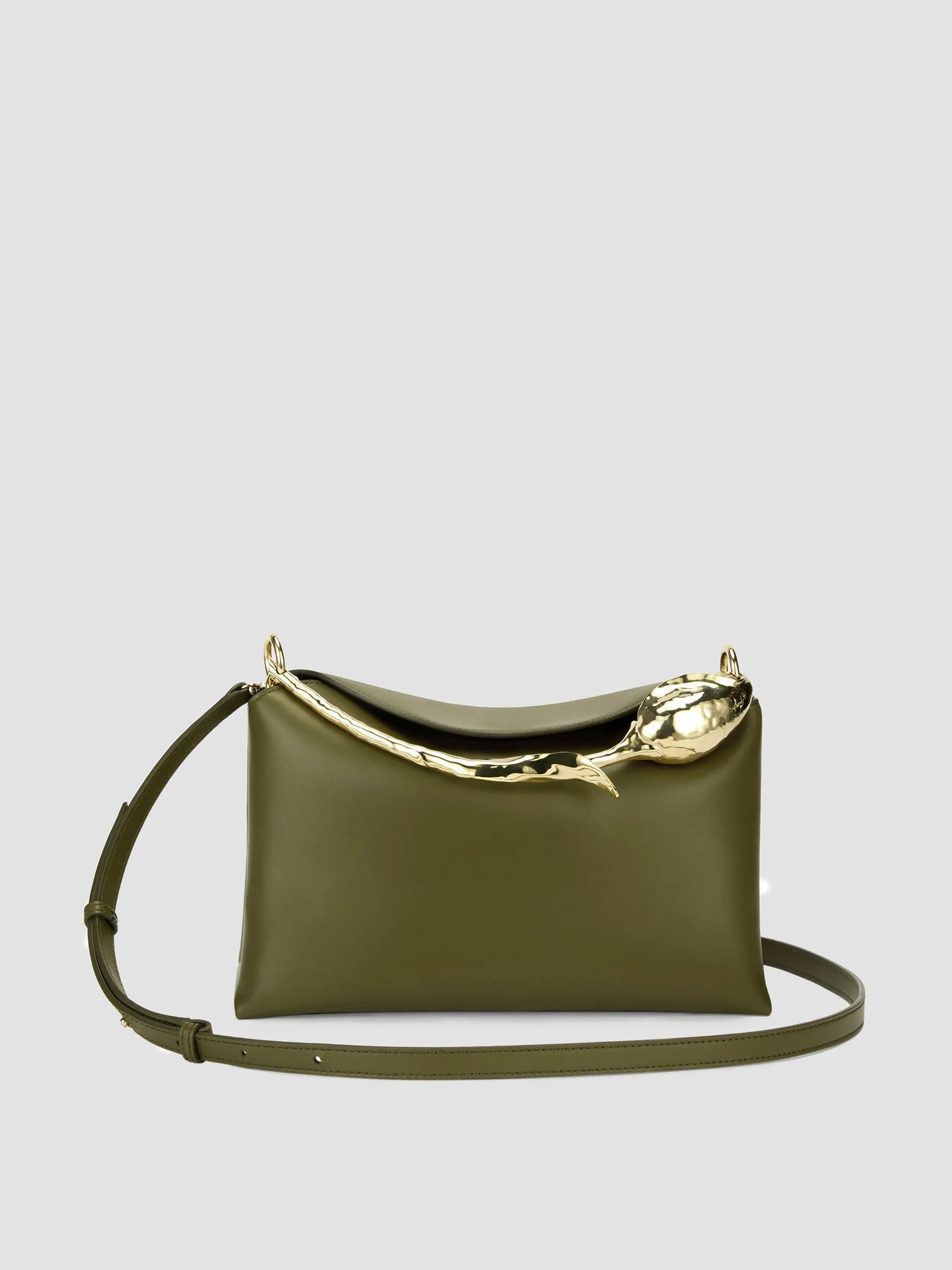 Khaki midi bloom bag