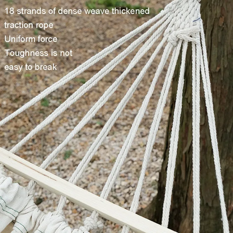 KLY829 Camping Indoor Hammock Outdoor Swing, Style: Single Reinforcement Anti-rollover Beige