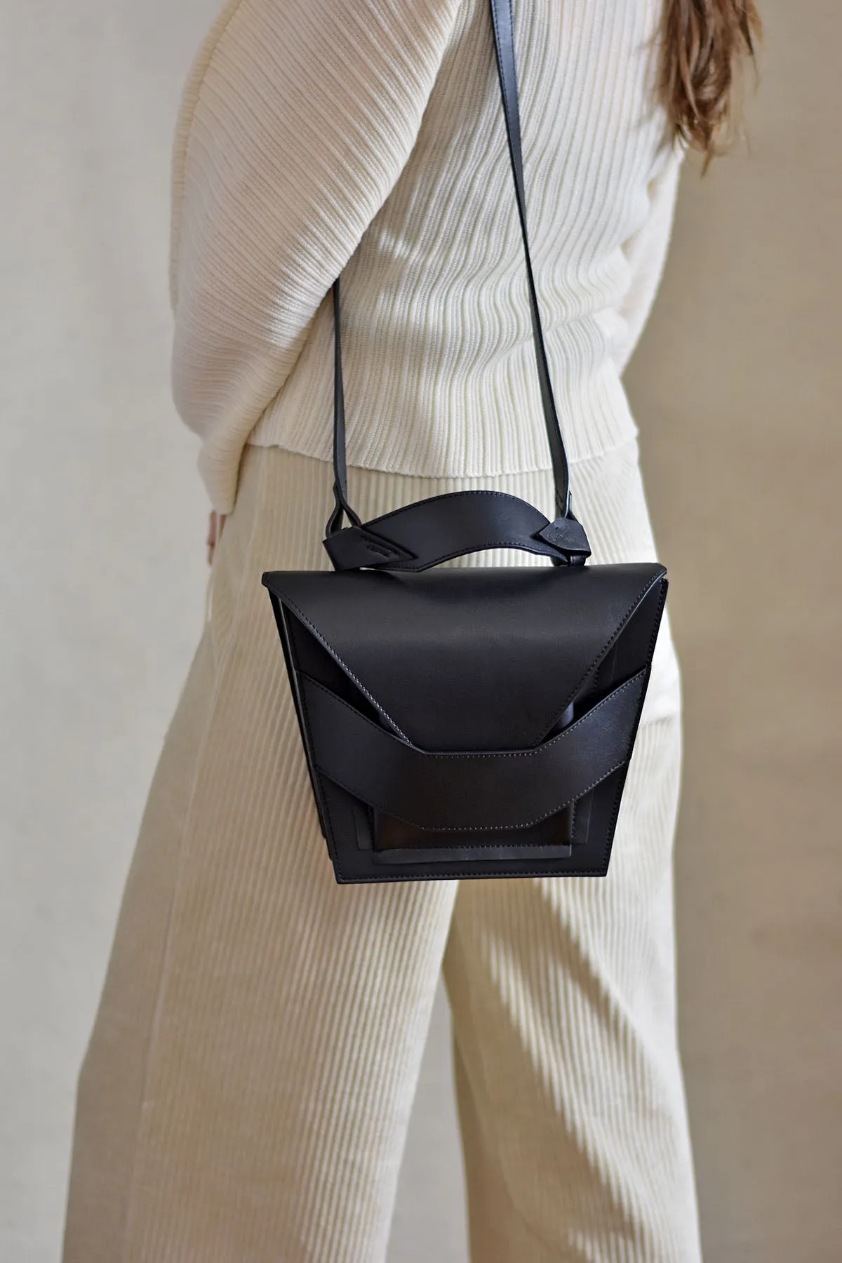 Layered Bag - Smooth Black