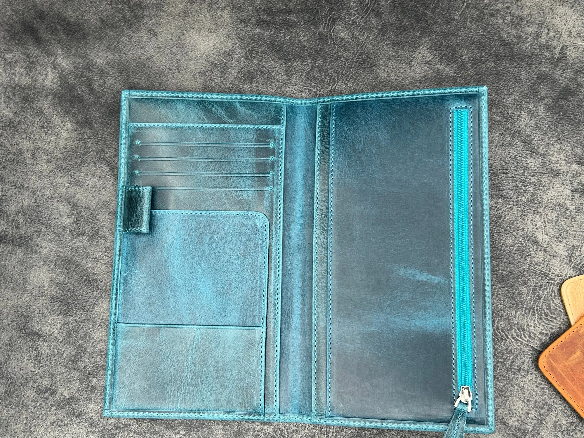 Leather Hobonichi Weeks Cover - C. H. Ocean Blue