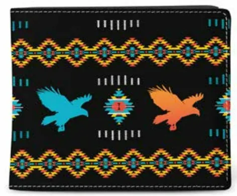 Leather Printed Men's Wallet - Native Graphic Design