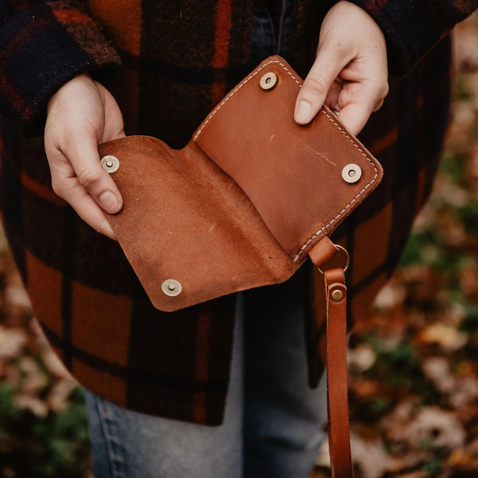 Leather Wrist Wallet - USA Made