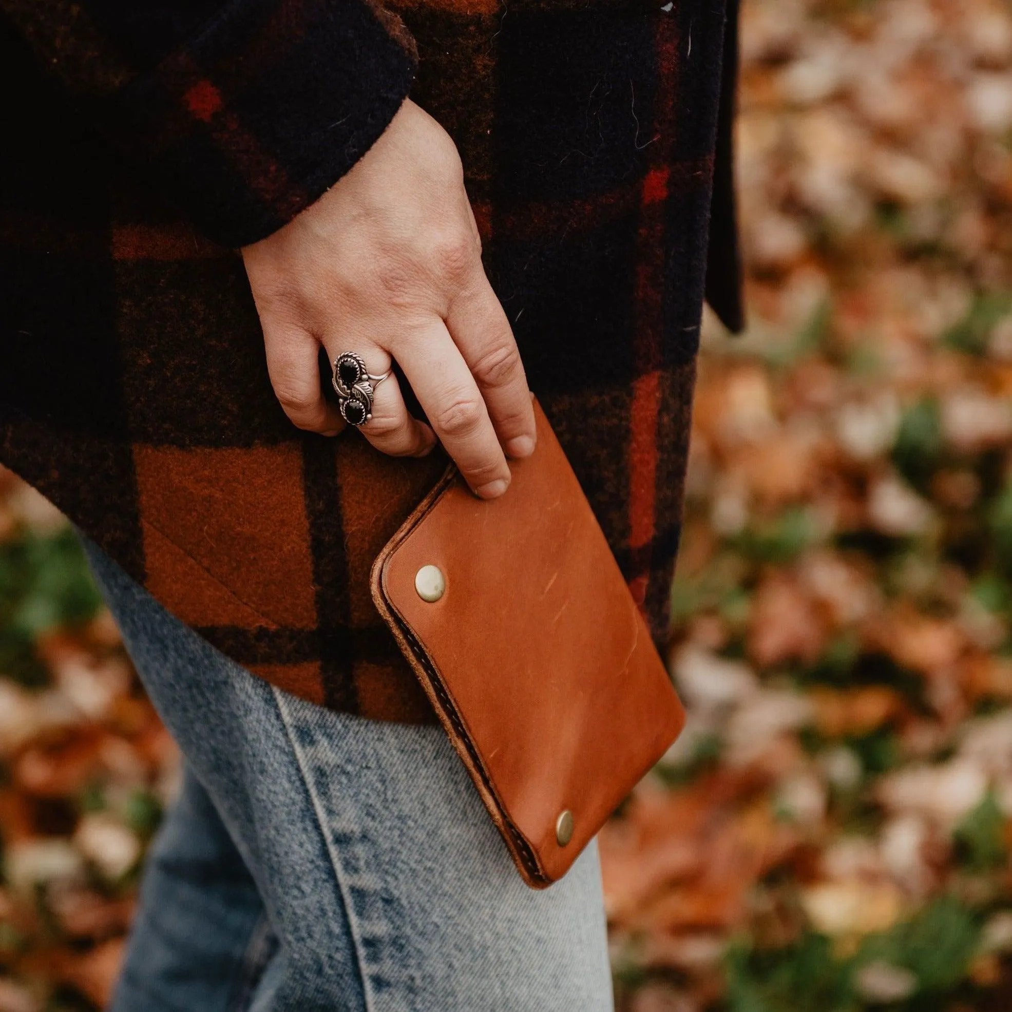 Leather Wrist Wallet - USA Made