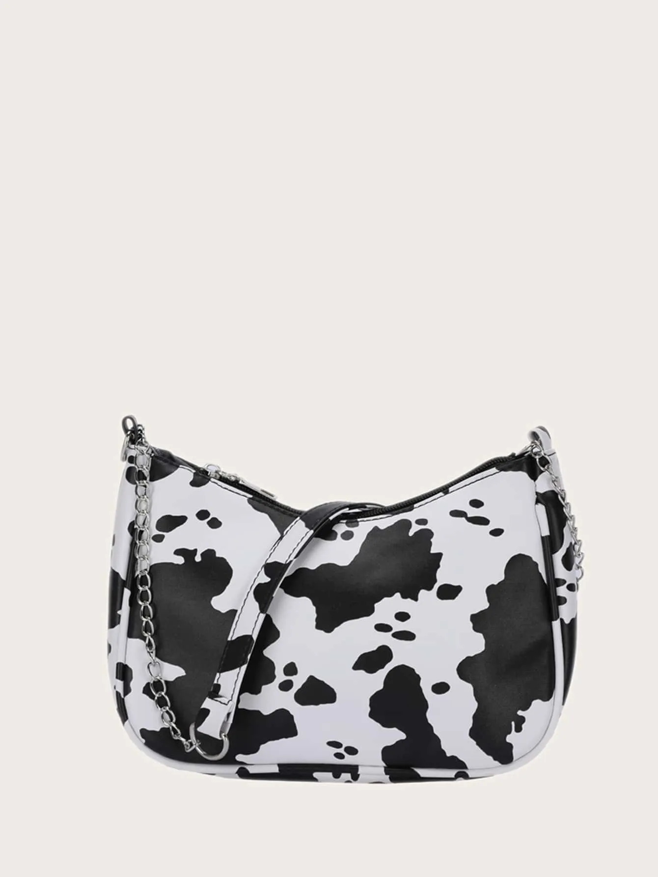 Leopard Graphic Chain Shoulder Bag