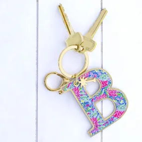 Lilly Pulitzer Leather Initial Keychain - B