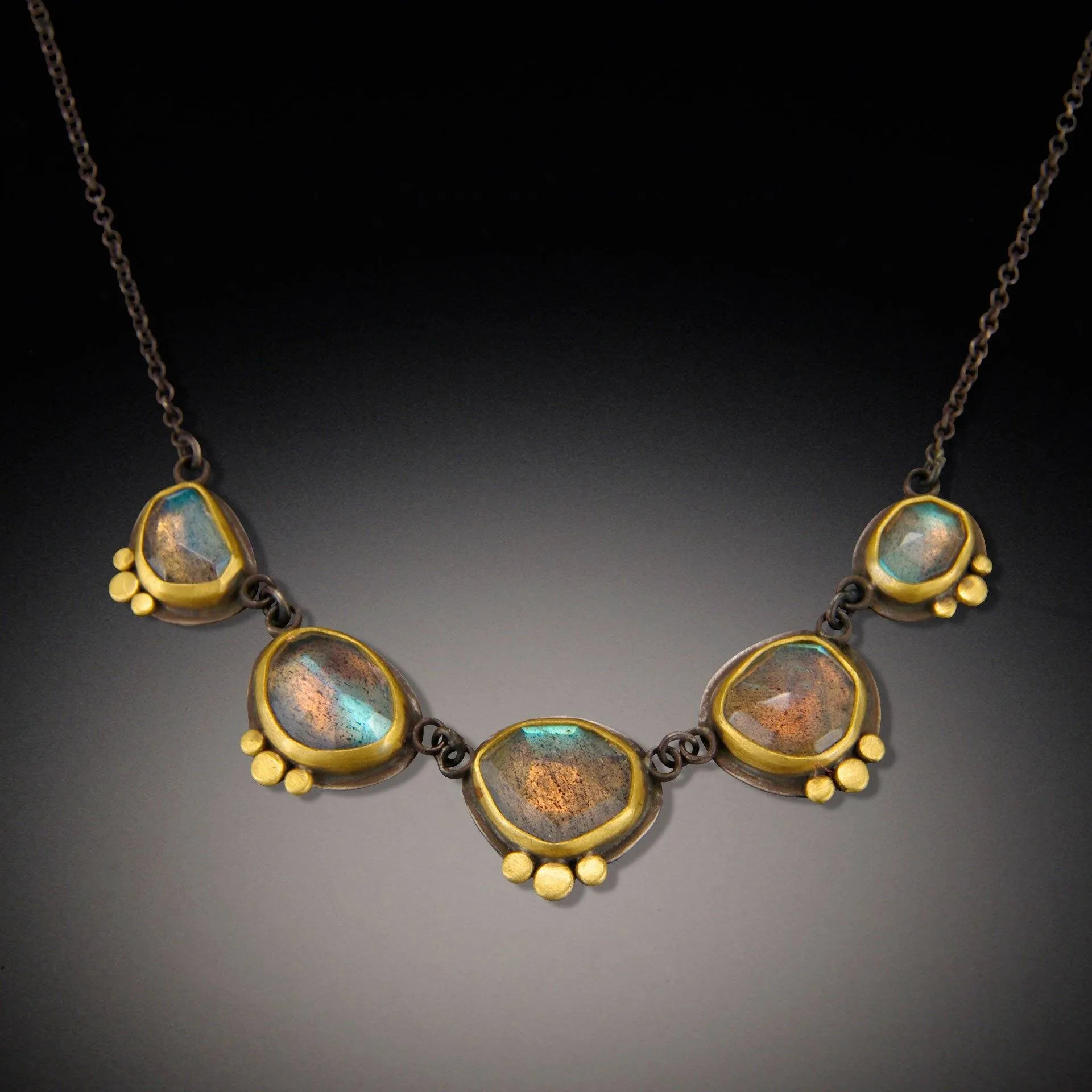 Linked Labradorite Necklace