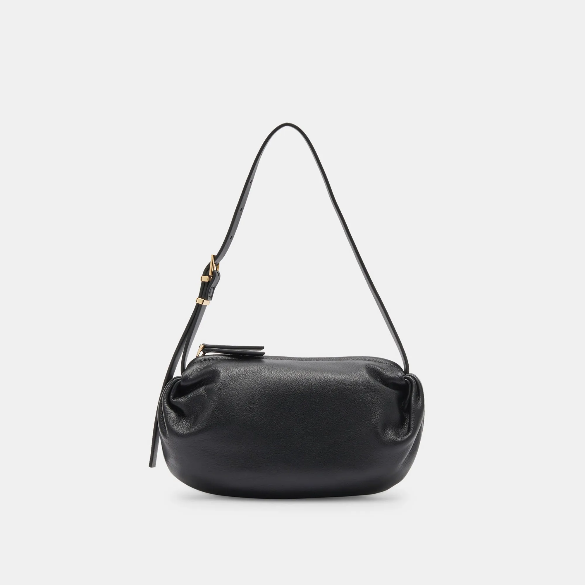 LIVI SHOULDER BAG BLACK LEATHER