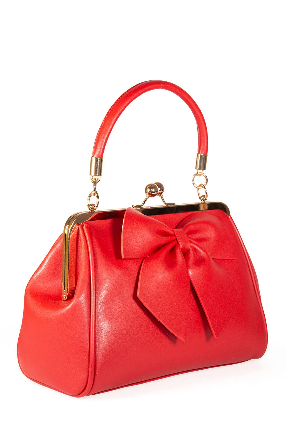 Lockwood Bow Handbag in Red by Banned