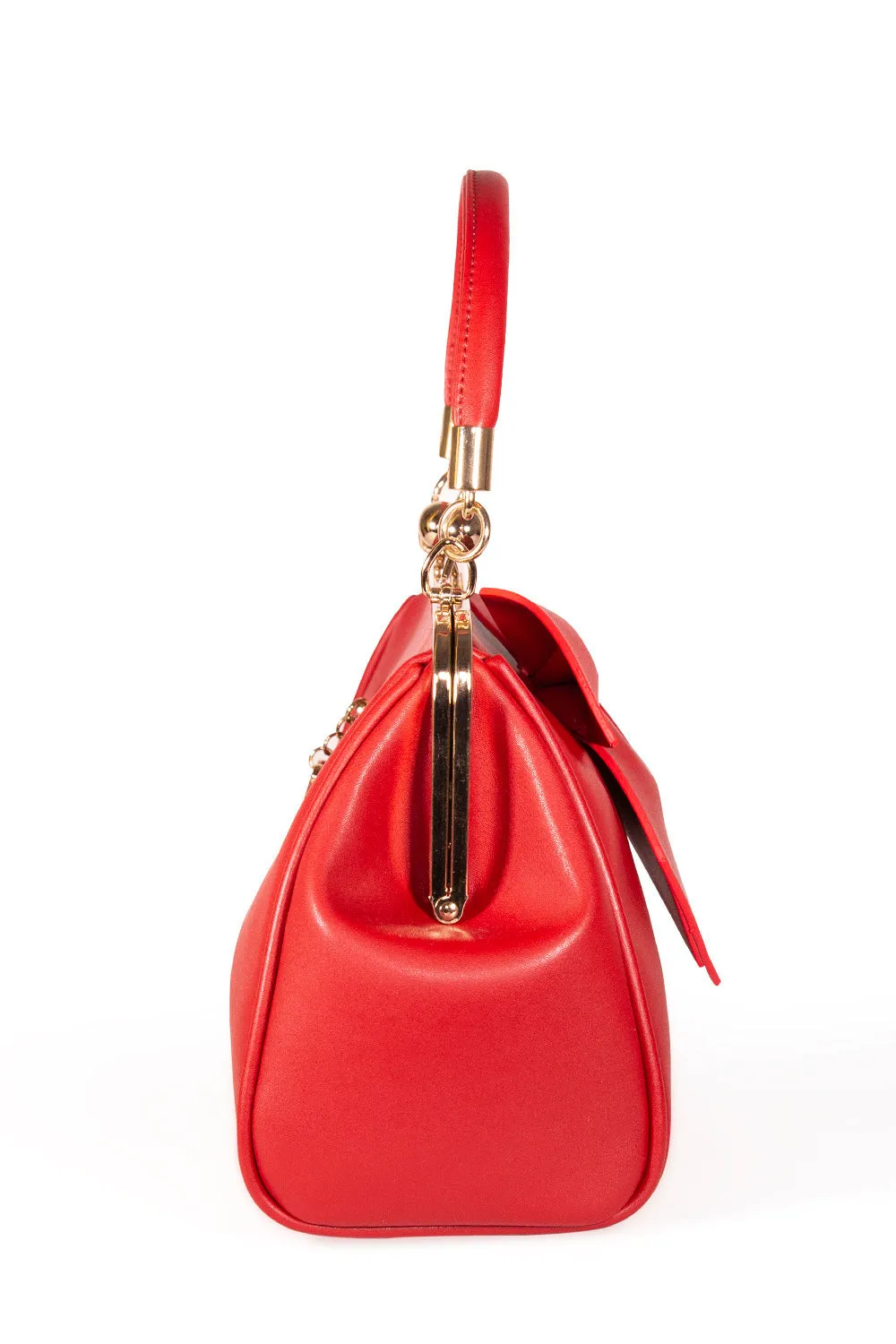 Lockwood Bow Handbag in Red by Banned