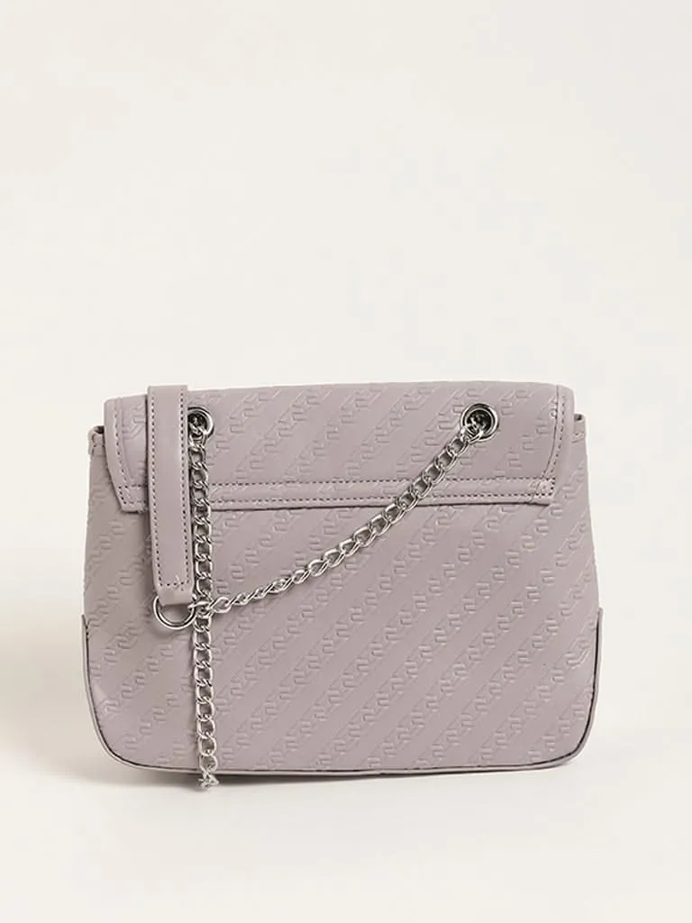 LOV Lavender Embossed Shoulder Bag