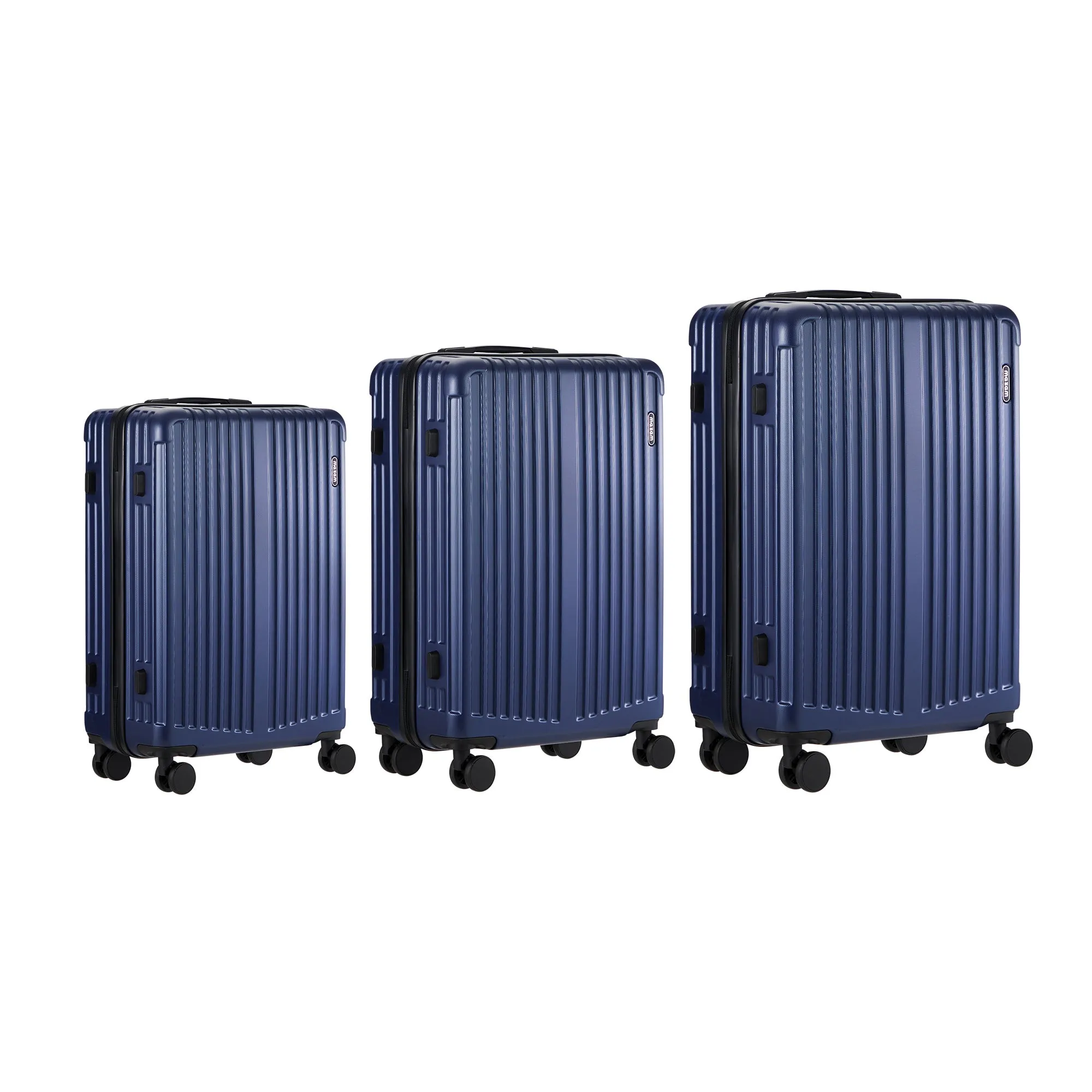 Mazam 3PCS Luggage Suitcase Trolley Set Travel TSA Lock Storage ABS Case Navy