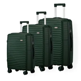 Mazam 3PCS Luggage Suitcase Trolley Set Travel TSA Lock Storage Green PP Case