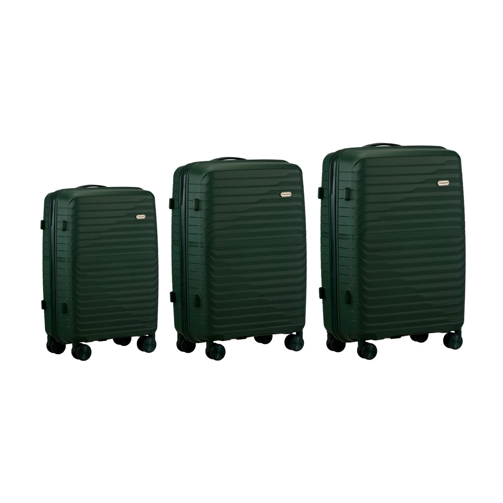 Mazam 3PCS Luggage Suitcase Trolley Set Travel TSA Lock Storage Green PP Case