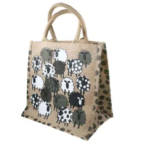 Medium Jute Shopping Bag by Shared Earth - Sheep