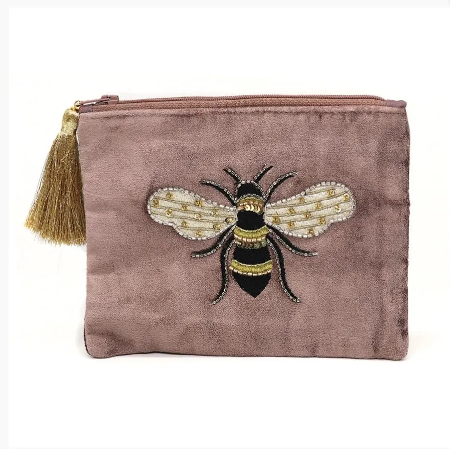 Mink Velvet Bee Purse