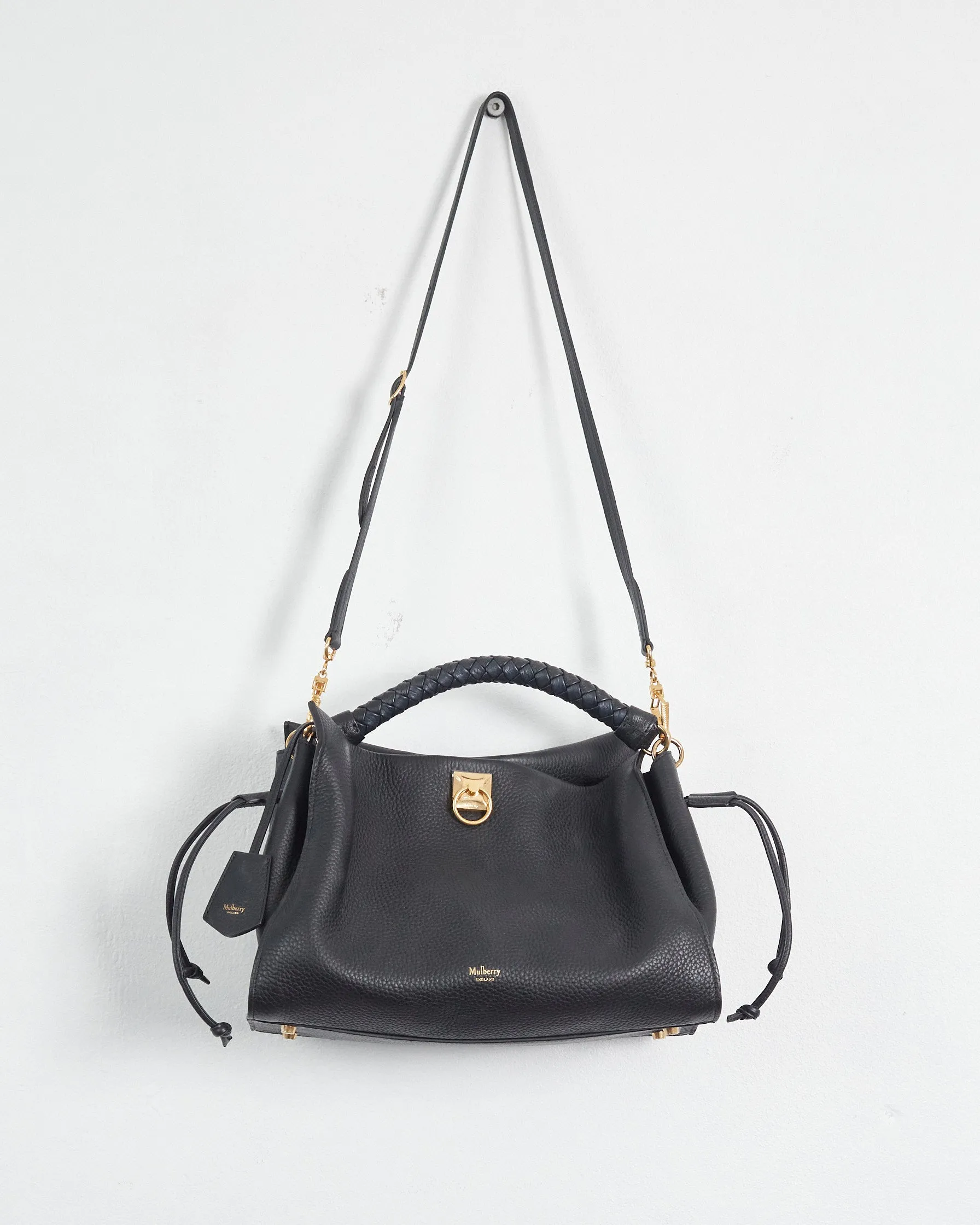 Mulberry 'iris' top handle/crossbody bag, black