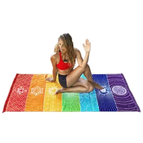 Mutifunction Indian Elephant Boho Beach Throw Towel Hippie Tapestry Mat Blanket