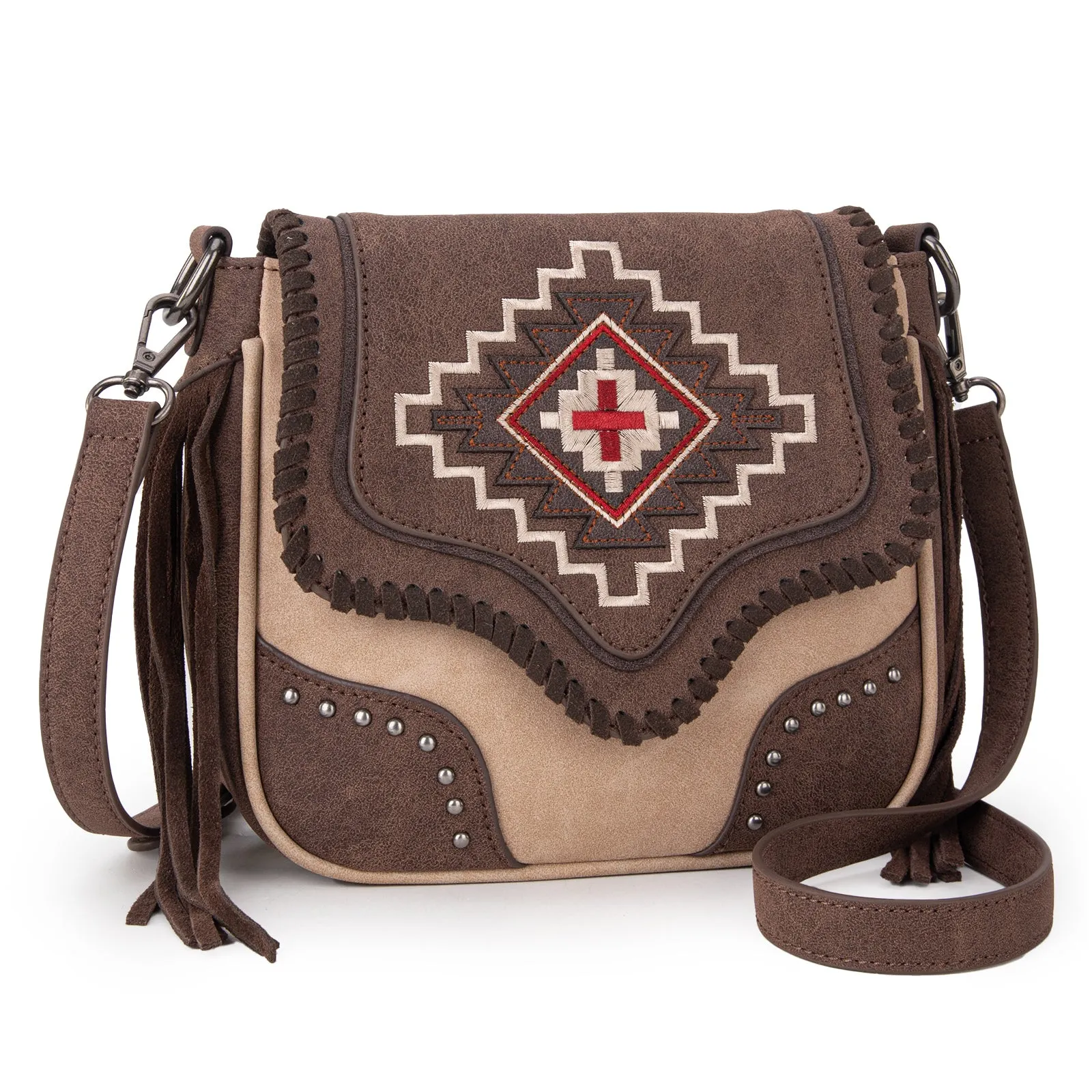 MW1310-8360  Montana West Embroidered Azte Collection Crossbody