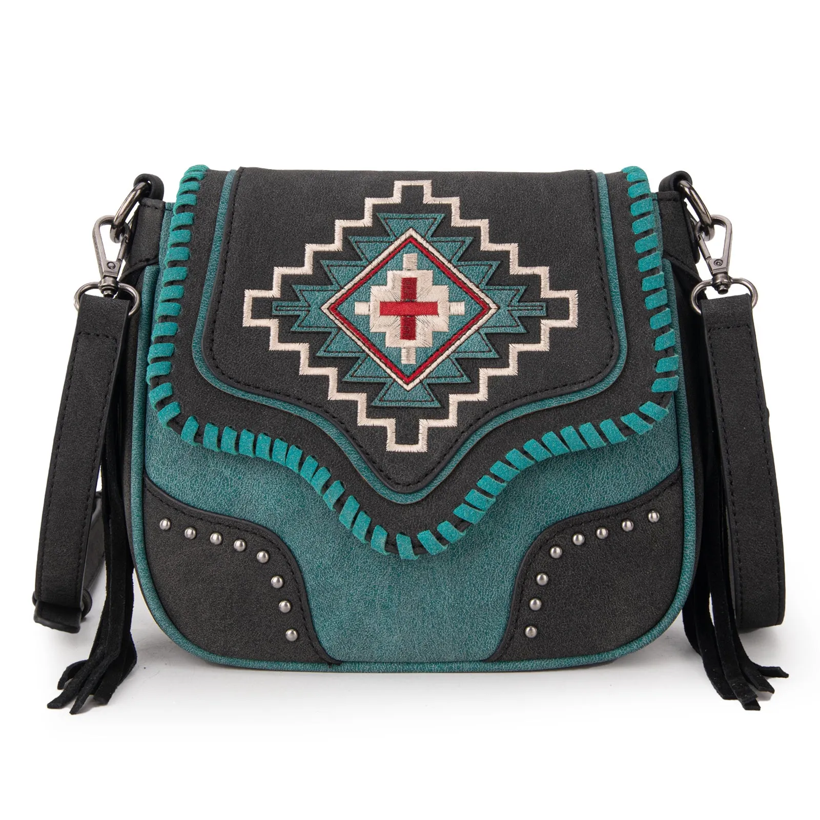 MW1310-8360  Montana West Embroidered Azte Collection Crossbody